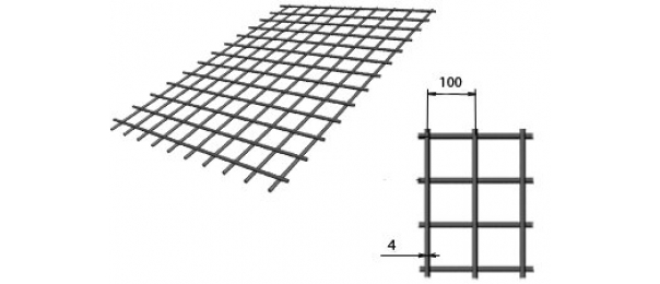 Сетка сварная (дорожная) 100х100х4мм 1,5х2м купить с доставкой в Городище